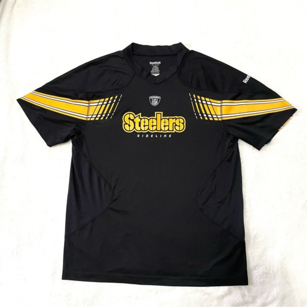 Reebok NFL Pittsburgh Steelers Sideline Football T-Shirt Men's Size Medium